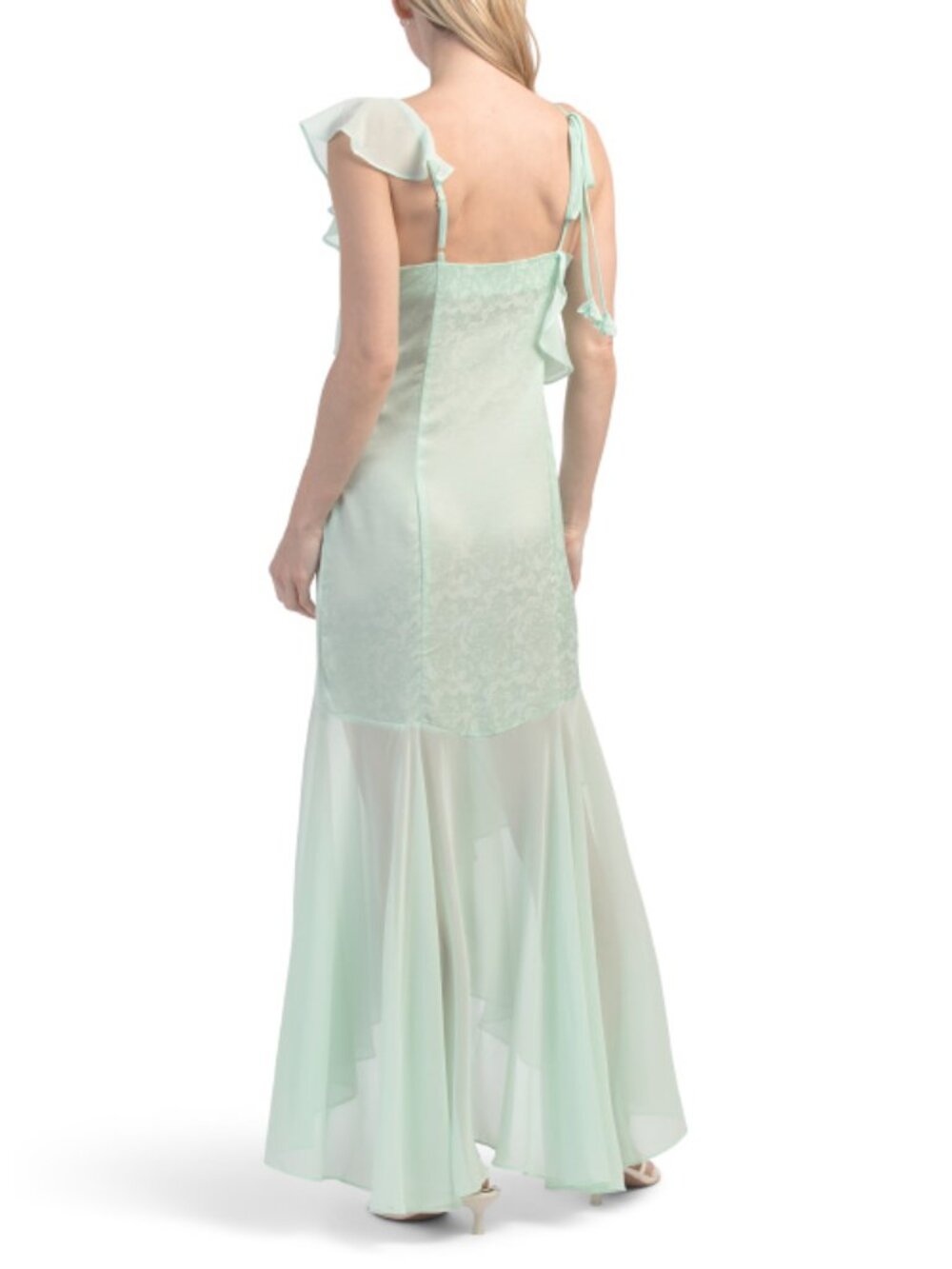 EN SAISON Satin Ruffle Slip - Picture 2 of 6